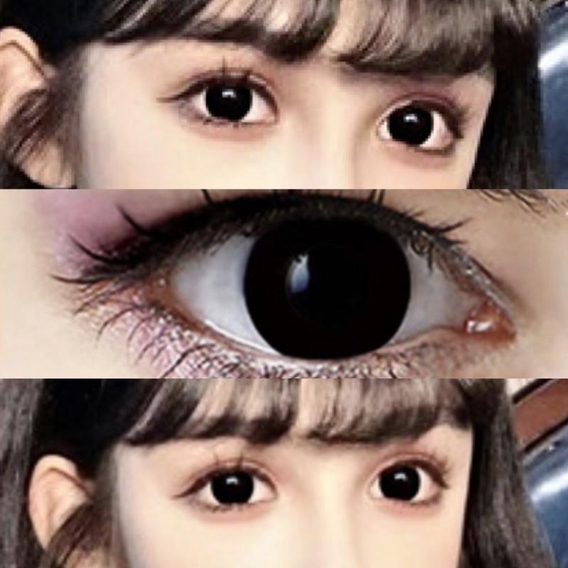 12 Months |  Black Contact Lenses (Two Pieces) Yc22003