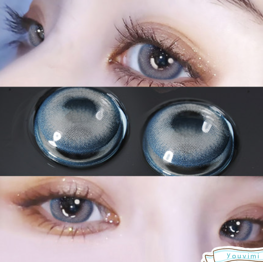 12 Months |  Blue Contact Lenses (Two Pieces) Yv30731