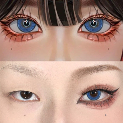 12 Months |  Blue Contact Lenses (Two Pieces) Yv30862