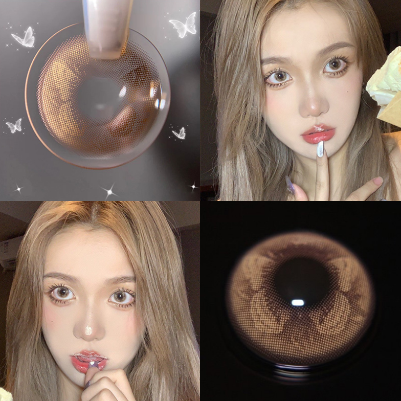 12 Months |  Butterfly Brown Contact Lenses (Two Pieces) Yv30333