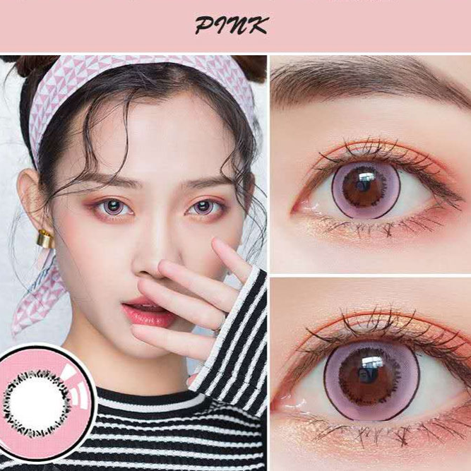 12 Months |  Cosplay Harajuku Storm Pink Contact Lens (Two Piece) Yc21245