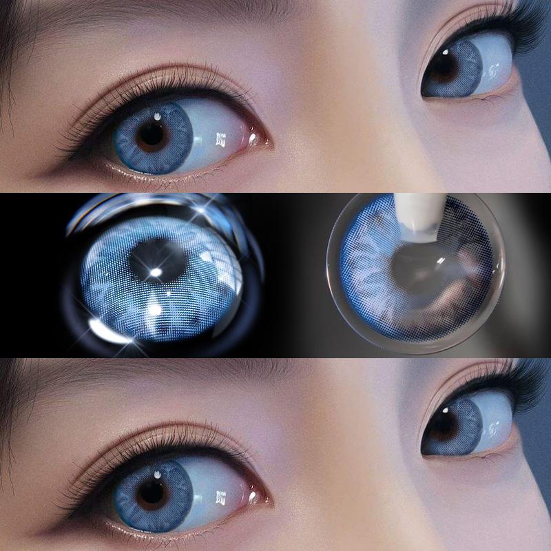 12 Months |  Masonry Blue Contact Lens (Two Pieces) Yc23538