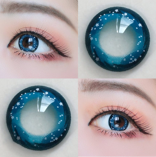 12 Months |  Sky Blue Contact Lenses (Two Pieces) Yv30371