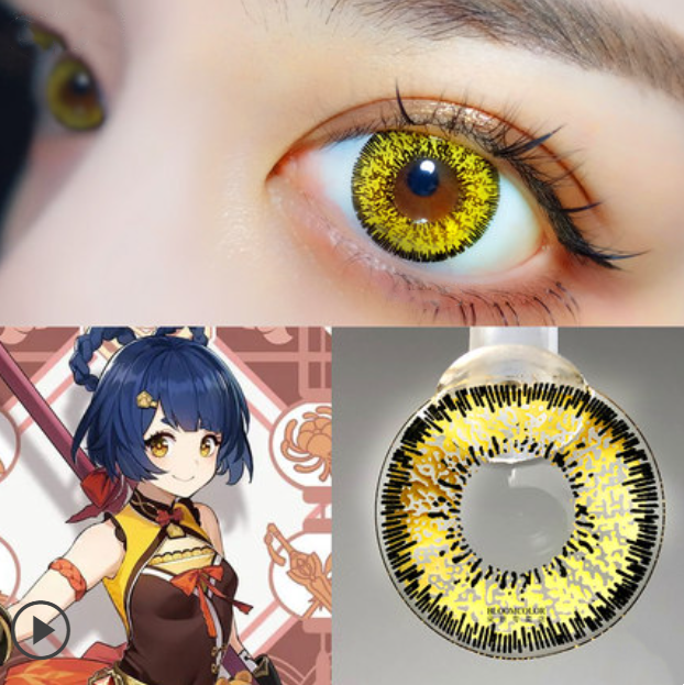 12 Months |  Yellow Contact Lenses (Two Pieces) Yv30702