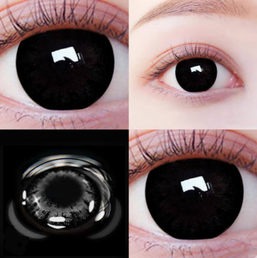 6 Months |  Black Contact Lenses (Two Pieces) Yv30241