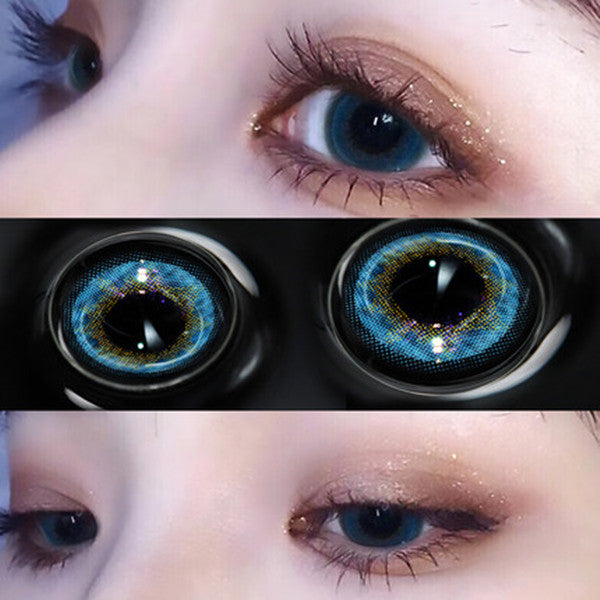 6 Months |  Blue Contact Lenses (Two Pieces) Yv31060