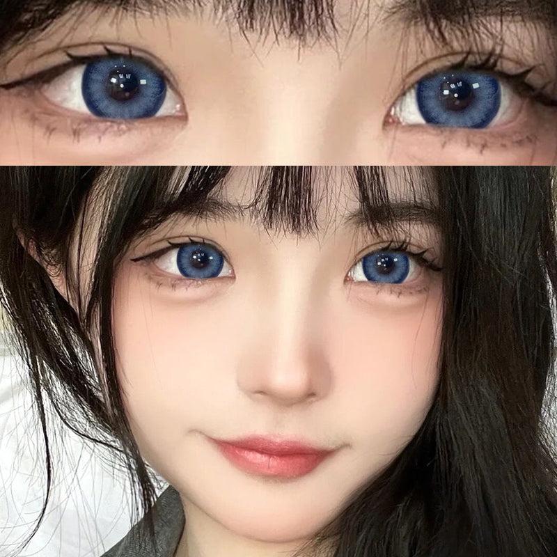 6 Months |  Blue Contact Lenses (Two Pieces) Yv31088