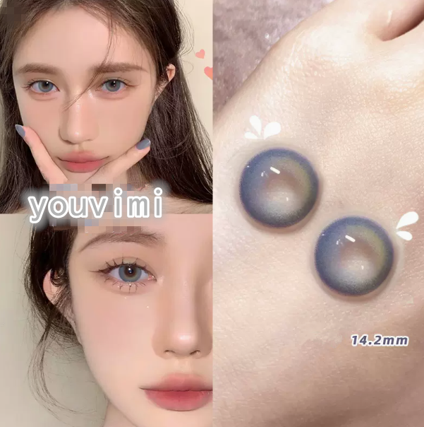 6 Months |  Blue Contact Lenses (Two Pieces) Yv31367