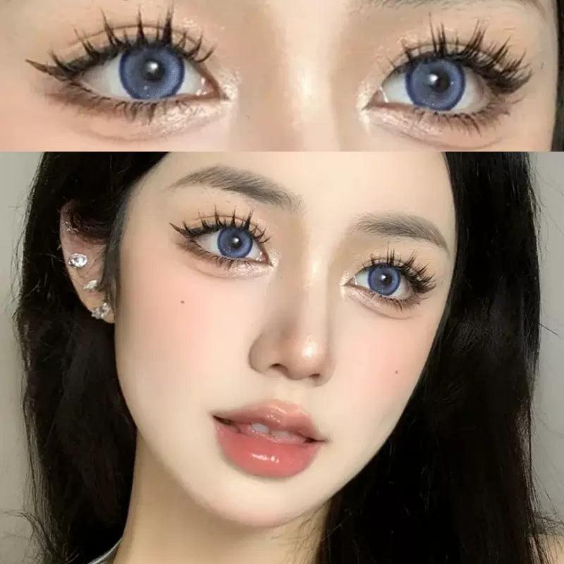 6 Months |  Blue Contact Lenses (Two Pieces) Yv31375