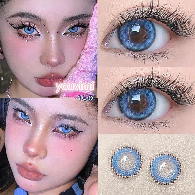 6 Months |  Blue Contact Lenses (Two Pieces) Yv31378