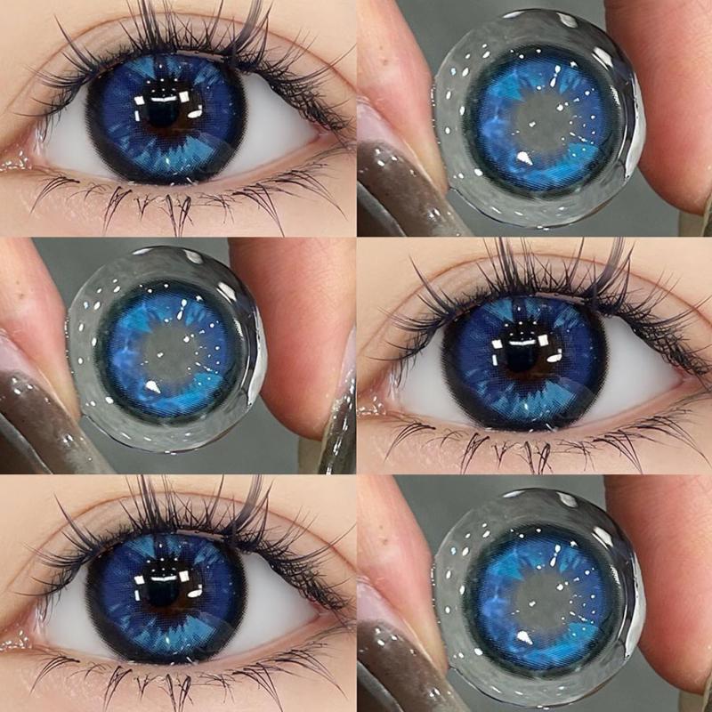 6 Months |  Blue Contact Lenses (Two Pieces) Yv31923