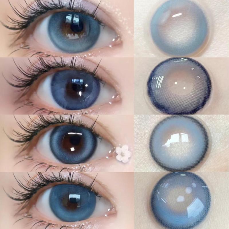 6 Months |  Blue Contact Lenses (Two Pieces) Yv32036