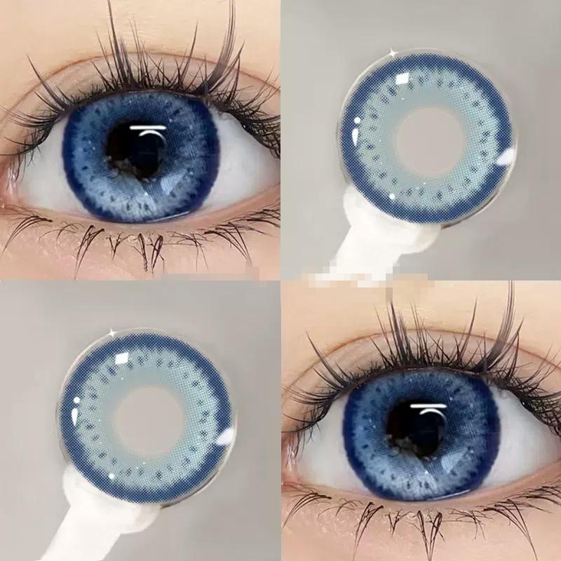 6 Months |  Blue Contact Lenses (Two Pieces) Yv32040