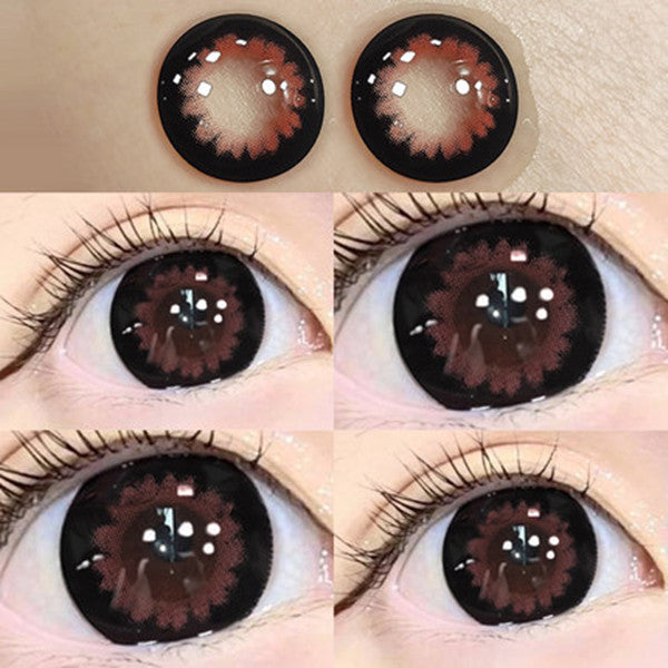 6 Months |  Brown Black Contact Lenses (Two Pieces) Yv30942