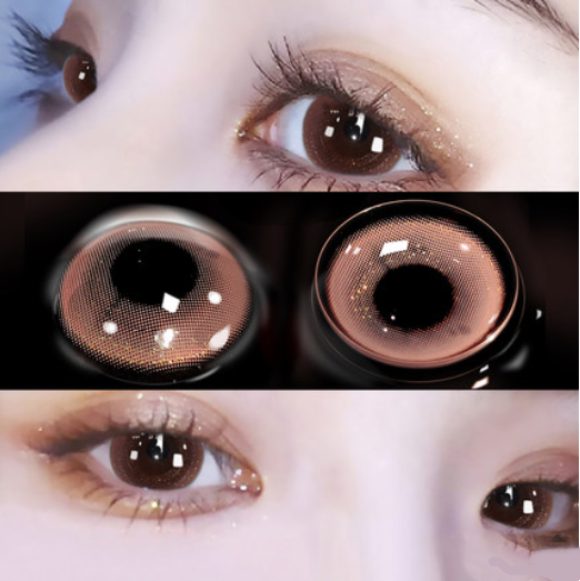 6 Months |  Brown Pink Planet Contact Lenses (Two Pieces) Yv30522