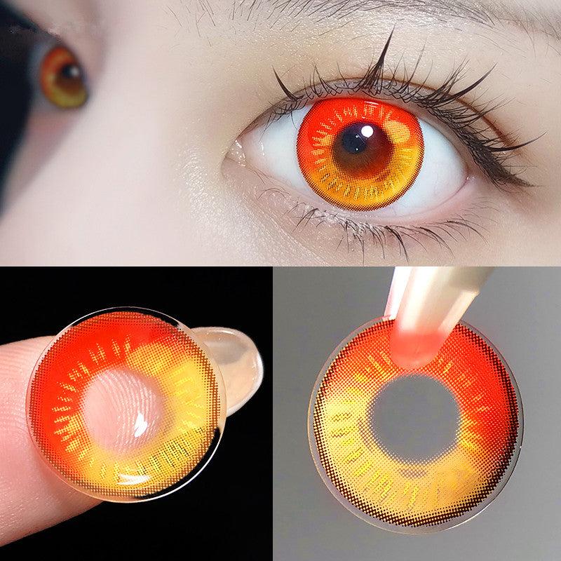 6 Months |  Cosplay Red-Brown Contact Lenses (5 Pieces) Yv31297