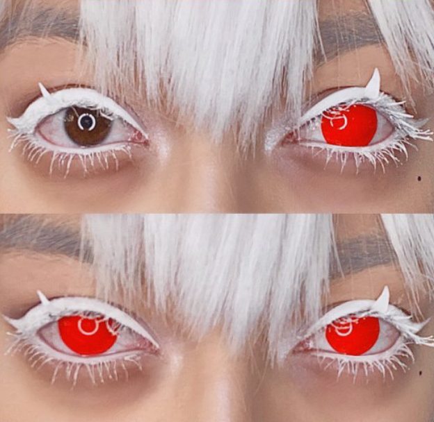 6 Months |  Cosplay Red Contact Lenses (Two Pieces) Yv31363