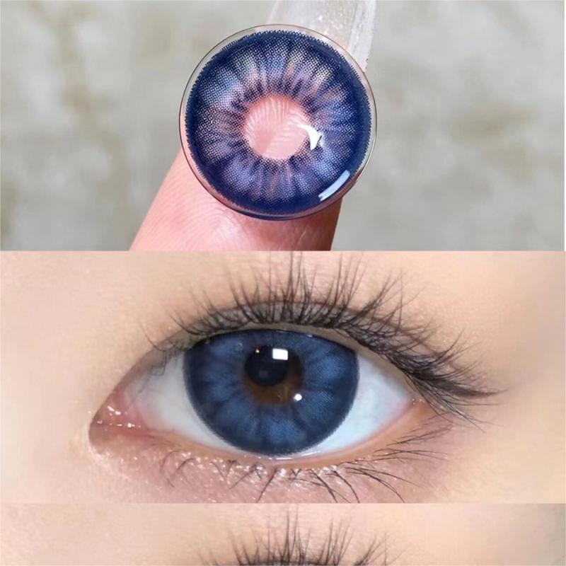 6 Months |  Denim Blue Contact Lenses (Two Pieces) Yv47229