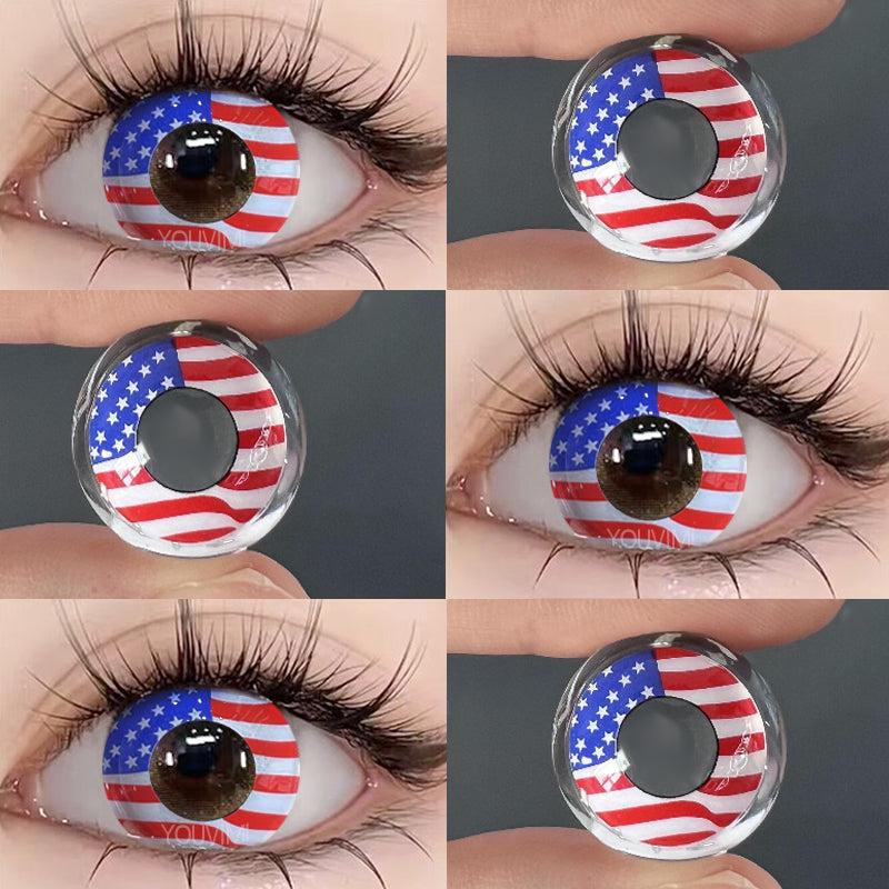 6 Months |  Flag Contact Lenses (Two Pieces) Yv31750