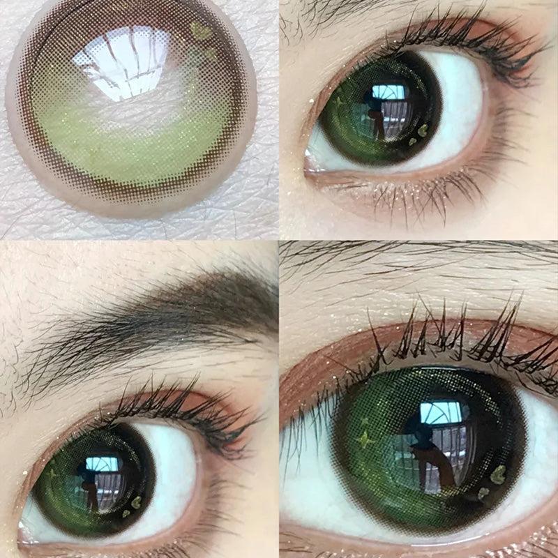 6 Months |  Green Gem Contact Lenses (Two Pieces) Yv31177