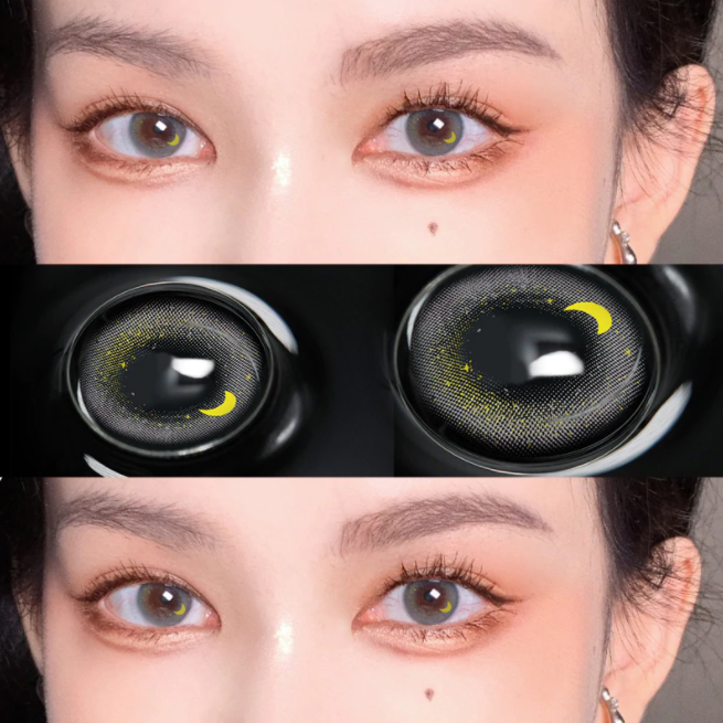 6 Months |  Moon Light Gray Color Contact Lenses (Two Pieces) Yv30721