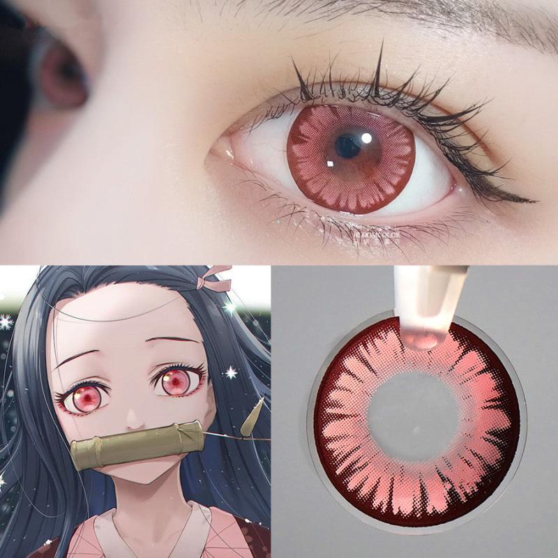 6 Months |  Nezuko Cosplay Contact Lens (Two Pieces) Yv47101