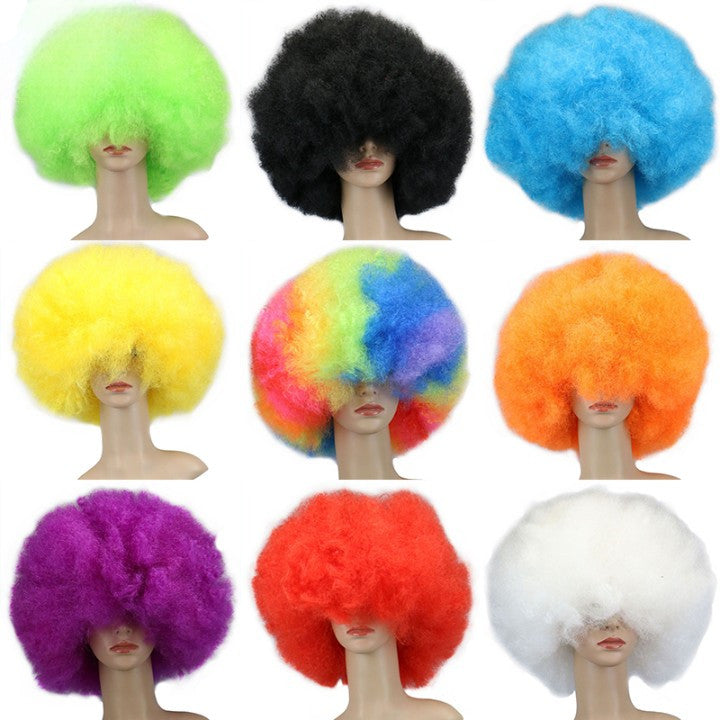 Curls Hair |  Color Afro Clown Fan Wig Yv31707