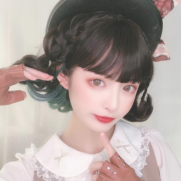 Curls Hair |  Lolita Cute Short Curly Wig Yv43060