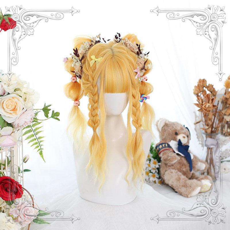 Curls Hair |  Lolita Orange Yellow Wig Yv30047