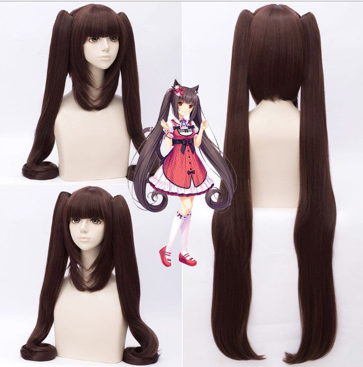 Long Hair |  Anime Catgirl Paradise Chocolate Wig Yv30992