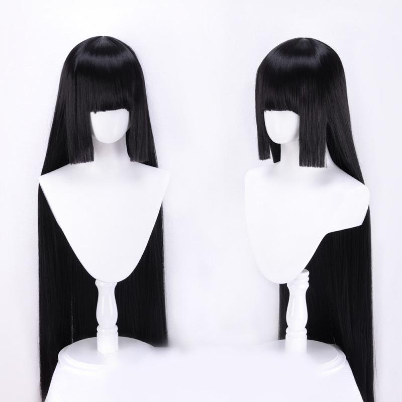 Long Hair |  Black Long Straight Cosplay Wig Yv30245