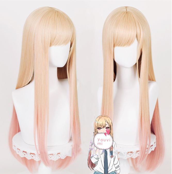 Long Hair |  Cosplay Yellow Gradient Pink Wig Yv30880