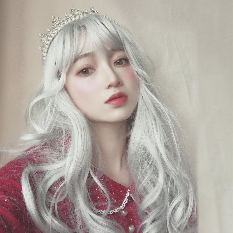 Long Hair |  Fashion Cool Style Silver White Wig Yv43184