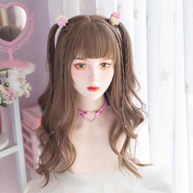 Long Hair |  Gray Brown Long Curly Wig Yv476044