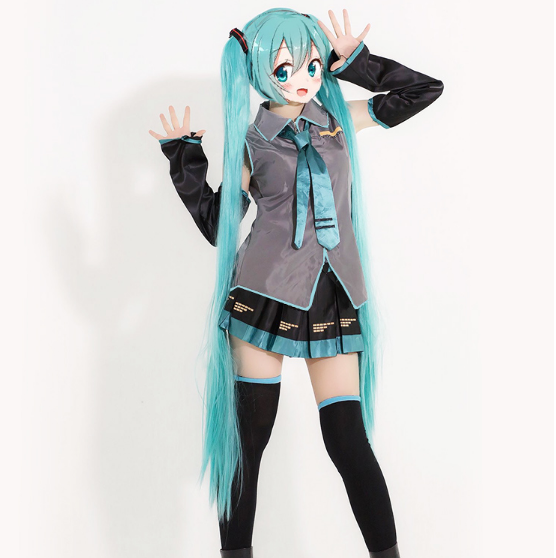 Long Hair |  Hatsune Miku Cosplay Costume Set Yv30124