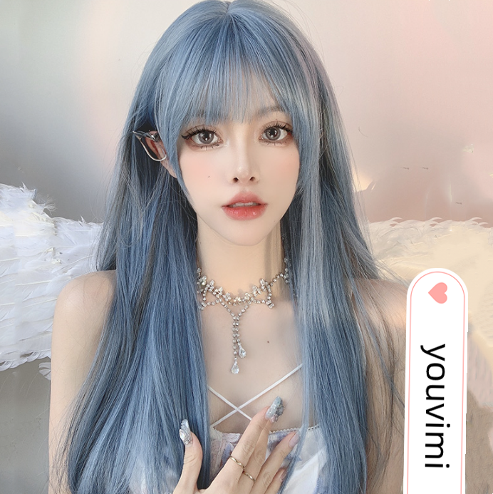 Long Hair |  Japanese Harajuku Blue Wig Yv30788