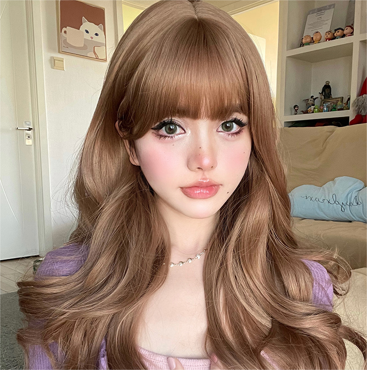 Long Hair |  Lolita Big Wavy Brown Long Curly Hair Yv47131