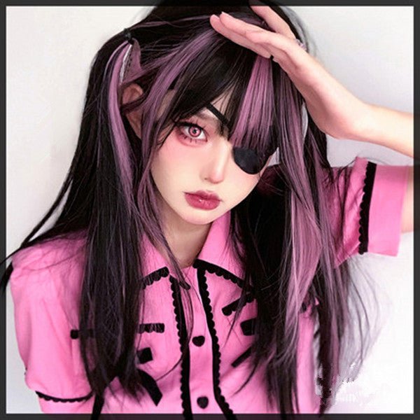 Long Hair |  Lolita Black Highlight Pink Wig Yv31032