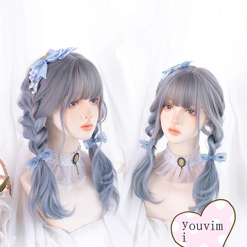 Long Hair |  Lolita Blue Gray Gradient Wig Yv30326