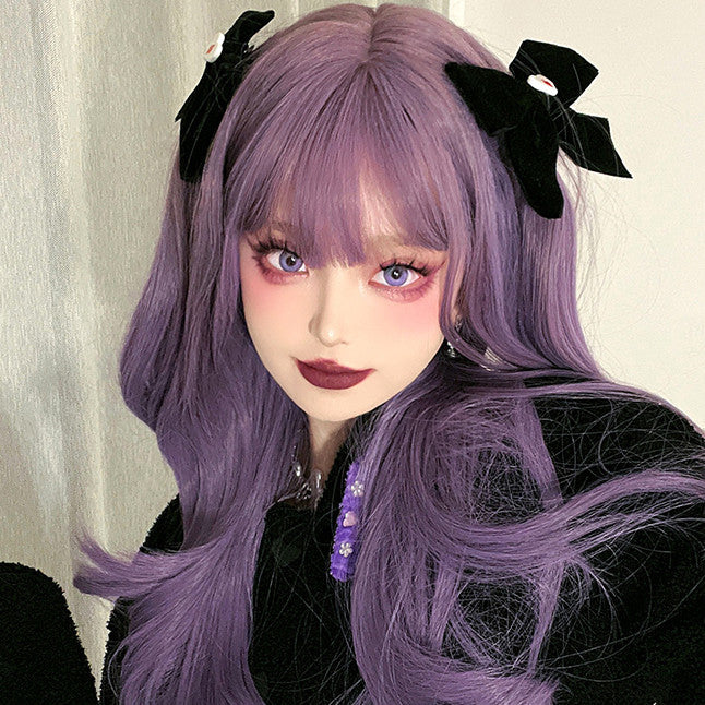 Long Hair |  Lolita Cute Purple Long Curly Wig Yv47391