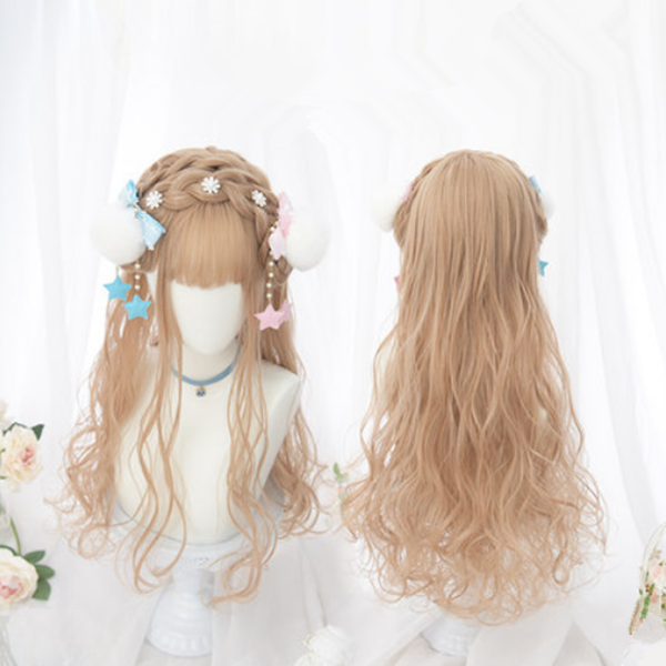 Long Hair |  Lolita Gold Long Roll Wig Yv42349