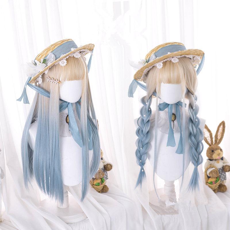 Long Hair |  Lolita Gradient Blue Wig Yv30180