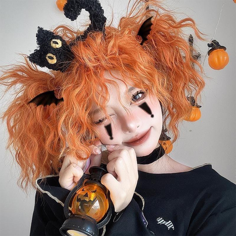 Long Hair |  Lolita Halloween Full Headgear Long Curly Hair Yv475782