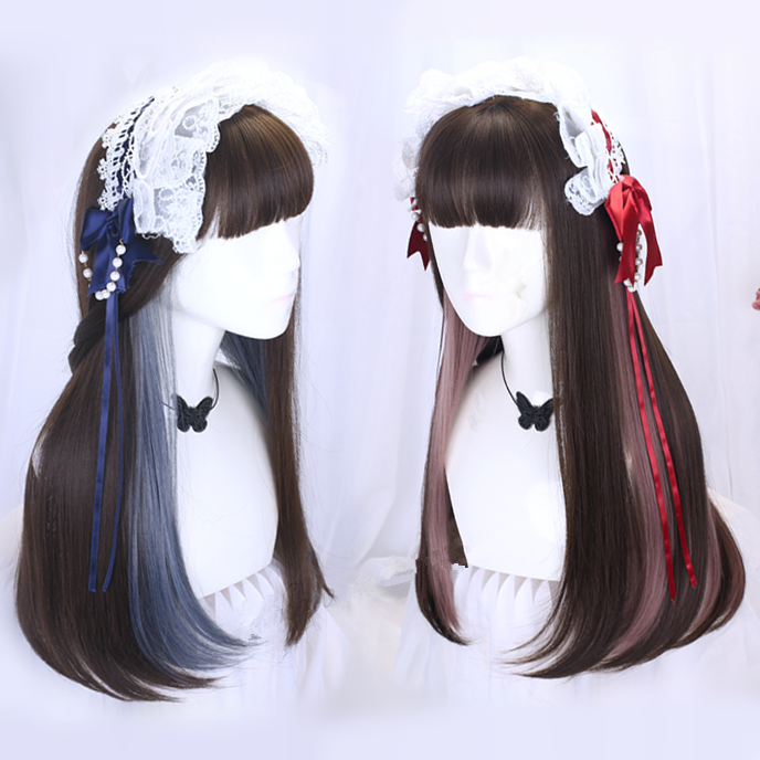 Long Hair |  Lolita Hanging Ear Perm Wig Yv30178