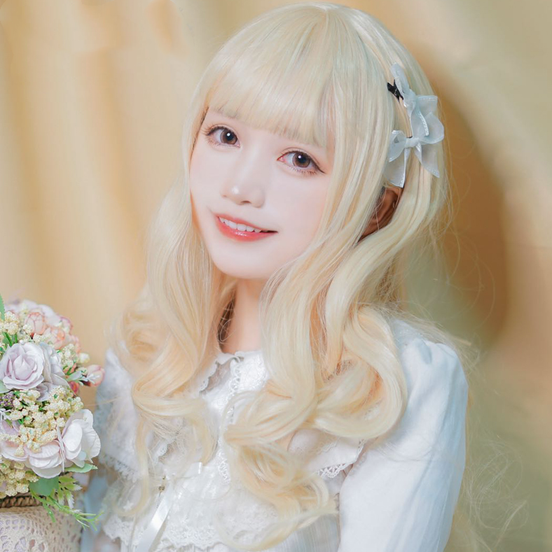 Long Hair |  Lolita Harajuku Gold  Wig Yv30632