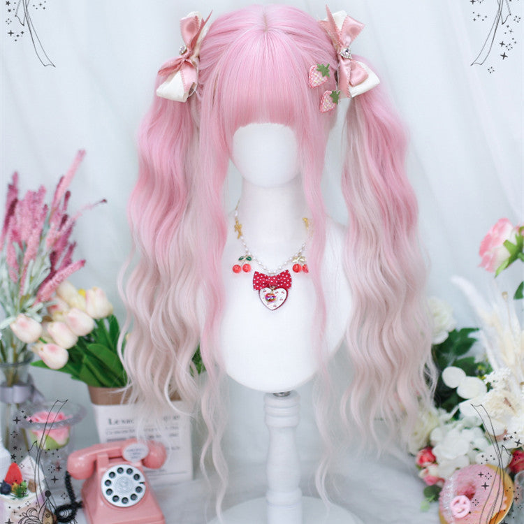 Long Hair |  Lolita Pink Gradient Curly Wig Yv31965