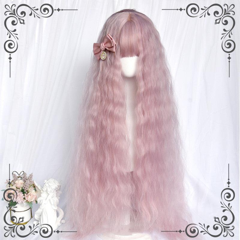 Long Hair |  Lolita Pink Long Curly Wig Yv30790