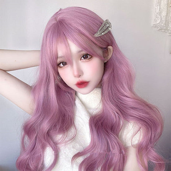 Long Hair |  Lolita Pink Long Curly Wig Yv31086