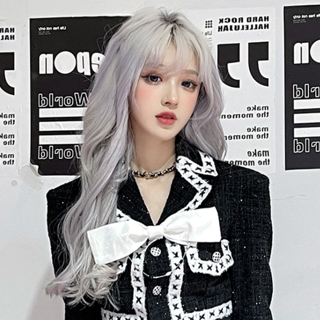 Long Hair |  Lolita Silver Long Curly Wig Yv30311