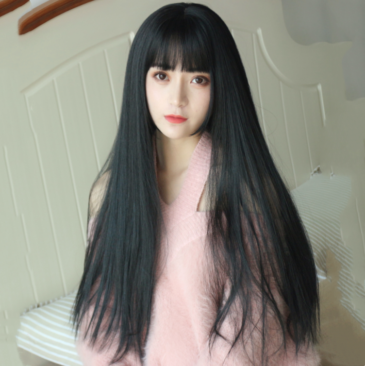 Long Hair |  Natural Black Long Straight Wig Yv30582